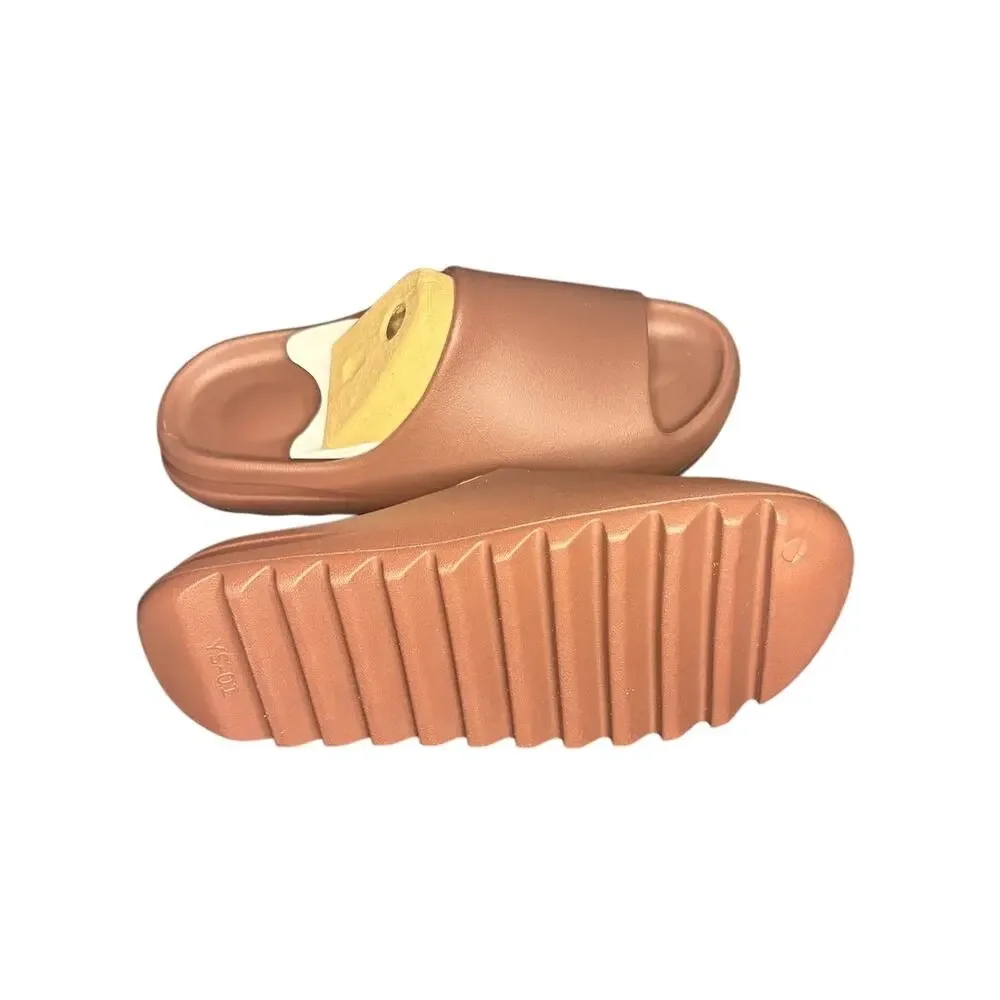 Yeezy YS-01 Slides Fudge Brown NWT Mens Size 14 YZY Foam Slip On Sandals New